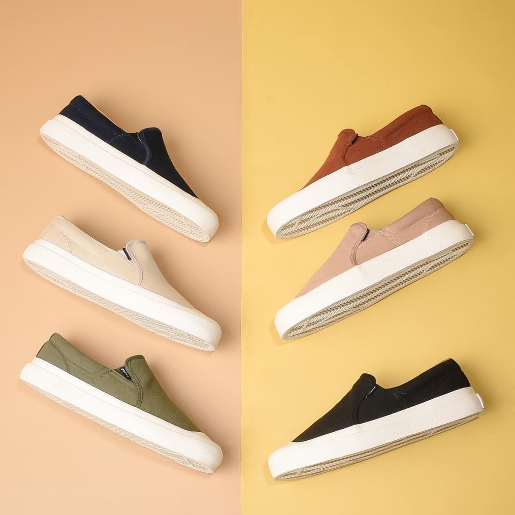 Sepatu Pria Wanita Brodo Vantage V2 Slip On/Slop(Olive/Navy/Camel/Teracota/Black/Ivory)-1