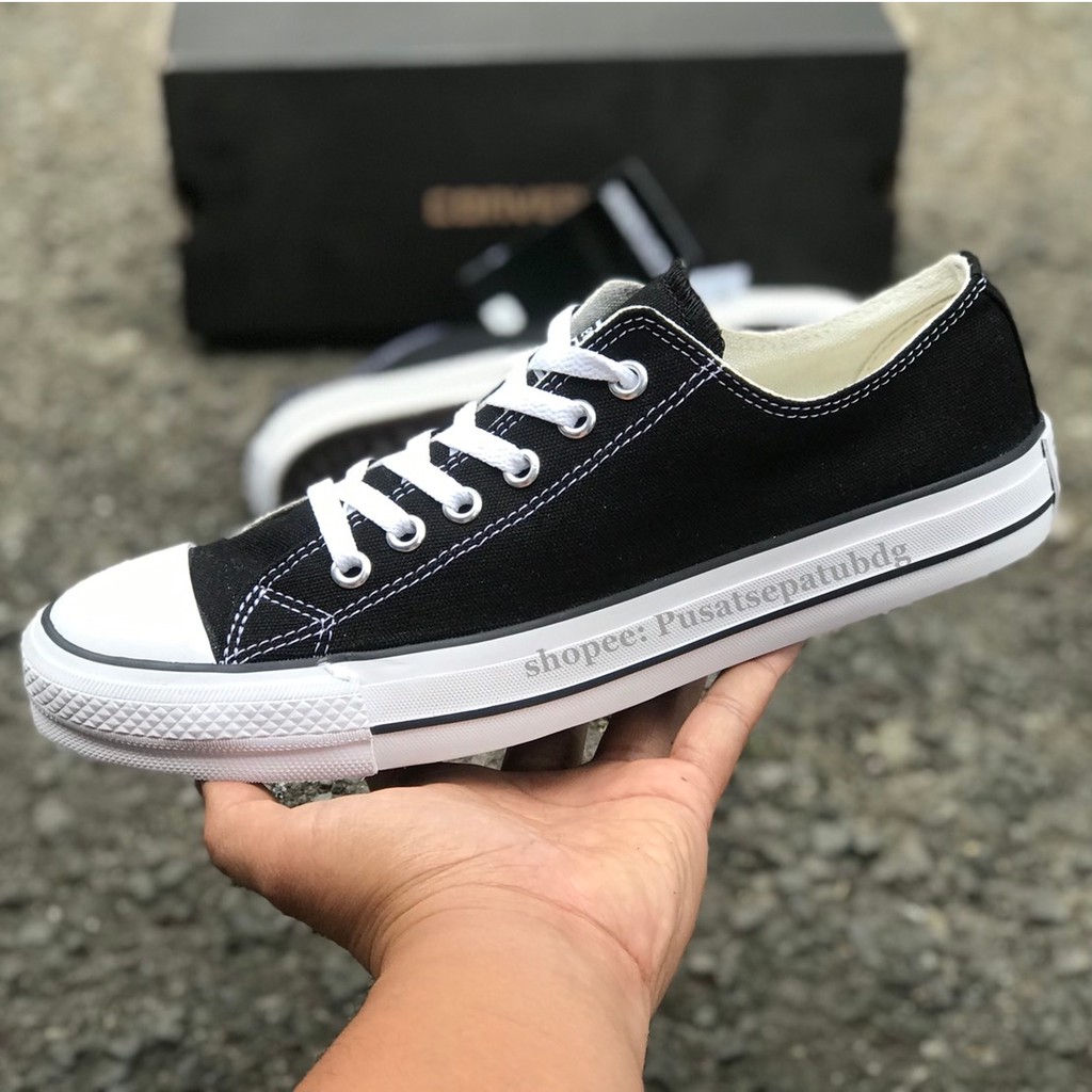 Promo Sepatu Converse Low Black White Classic Allstar Made In Vietnam