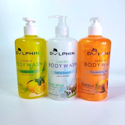 DOLPHIN BODY WASH 500 ML PAPAYA SABUN MANDI DOLPHIN BPOM 100% ORIGINAL