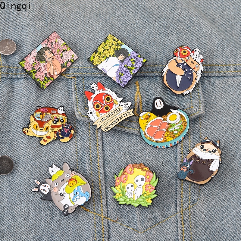 Bros Pin Enamel Desain Anime Spirited Away Totoro Untuk Koleksi