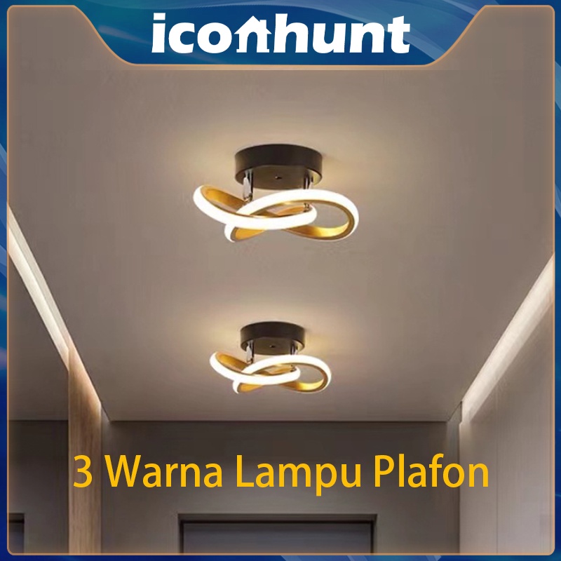 3 Warna 30W Lampu Plafon Lampu Hias Rumah Ruang Tamu Kamar Minimalis Tempat Lampu Plafon LED Ceiling Lamp