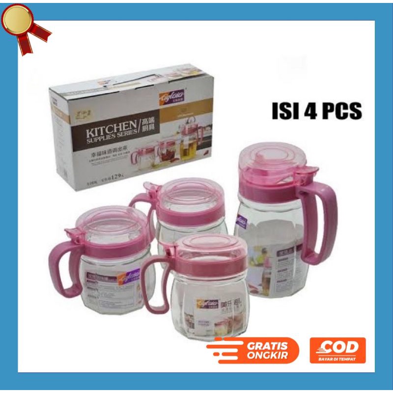 tempat bumbu dapur , kitchen supplies series 4 in 1