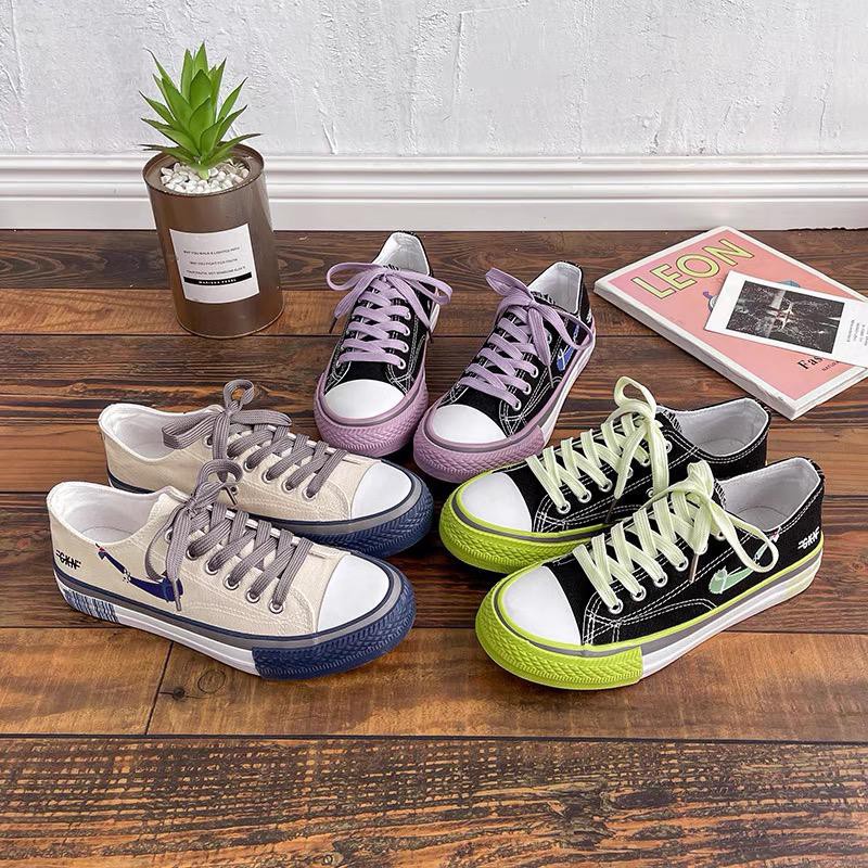 Free Box Sepatu NS608 sepatu sneakers wanita import  sneakers kanvas