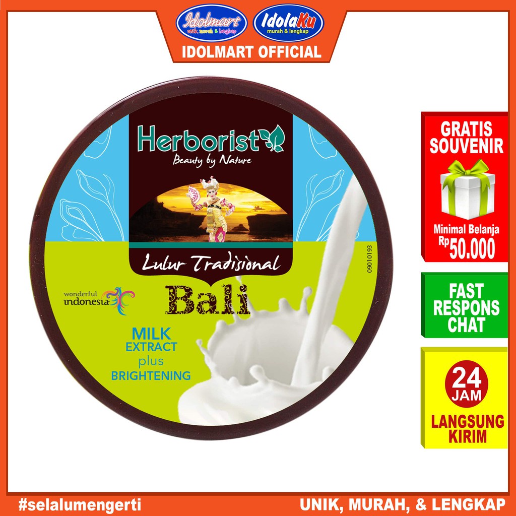 IDOLAKU Herborist Lulur Tradisional Bali Milk 100gr