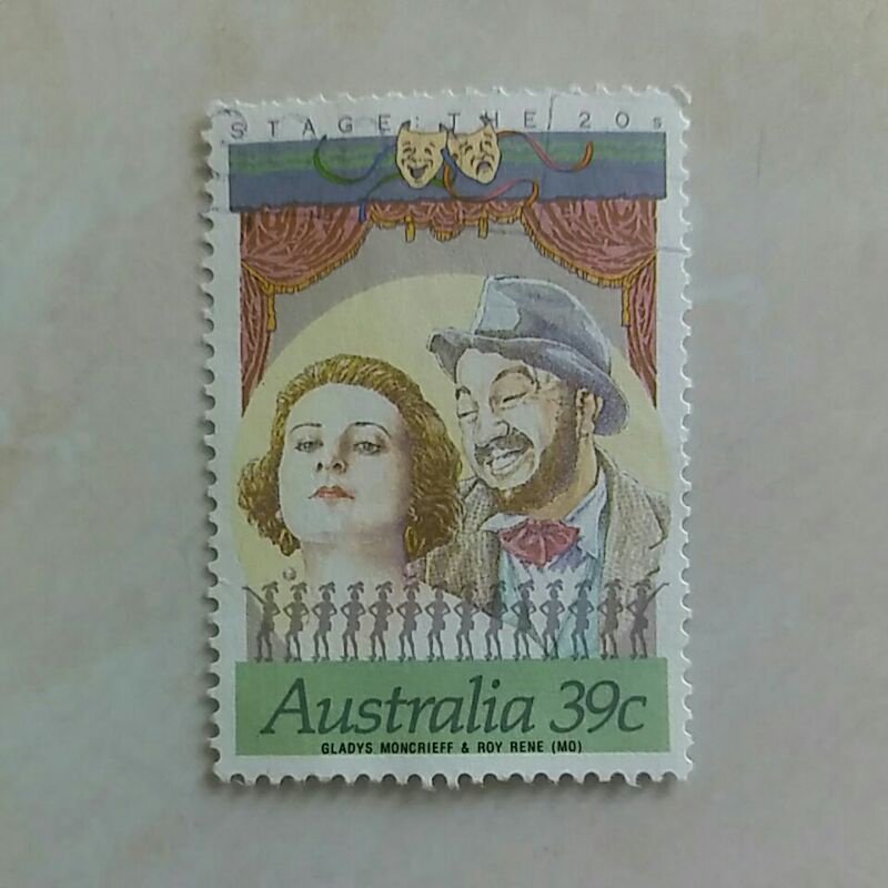 

(AA) Perangko Australia 1989 Australian Stage and Screen Personalities 39c Used