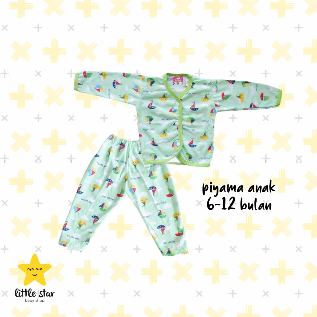 Y Lin Piyama Anak Bayi Cewek Cowok | Set Setelan Baju Tidur Piama Bayi