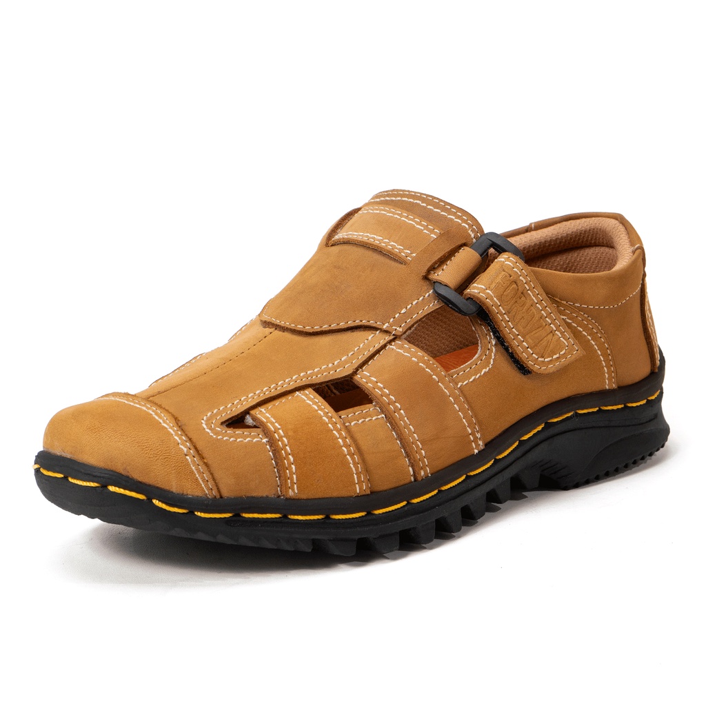 Sepatu Sandal Pria Kulit Pull Up Asli Comfort and Breathable Sendal Fordza 303