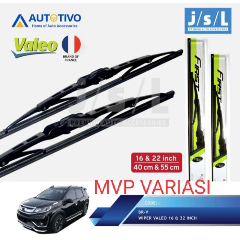 Honda BRV Wiper Mobil Valeo (2 Pcs kiri kanan)/Aksesoris BRV