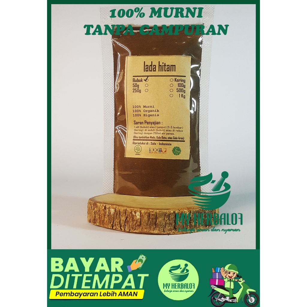

Lada Hitam Bubuk / Piper Nigrum / Bubuk Halus Murni Tanpa Campuran