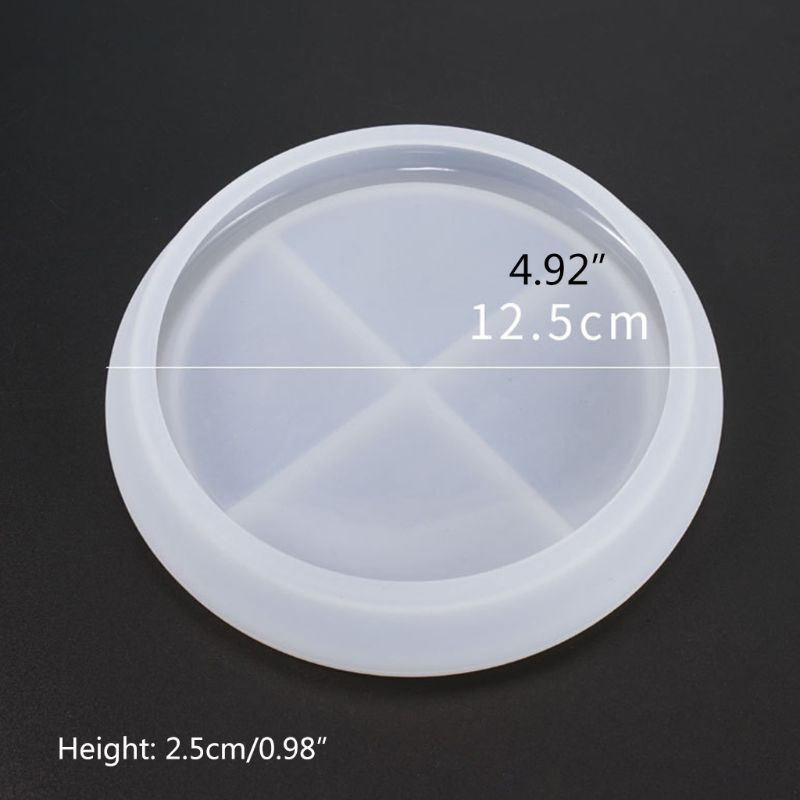 SIY  Silicone Crystal Epoxy Resin Mold Round Saucer Coaster Mat Casting Mould Handmade DIY Crafts Jewelry Making Tools