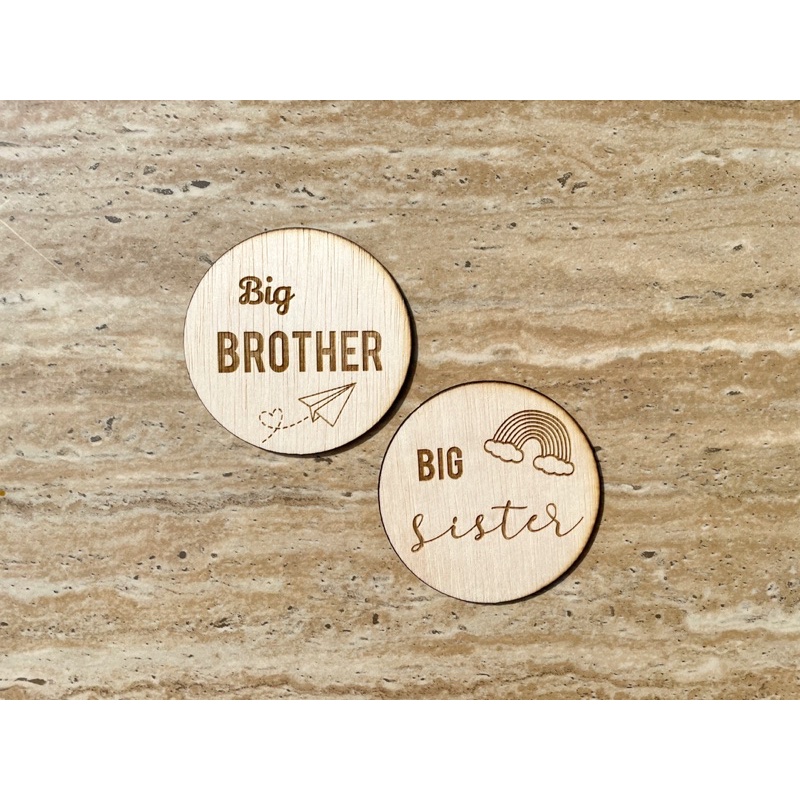 BABY WOODEN PLAQUE BROTHER SISTER | PROPERTI FOTO BAYI