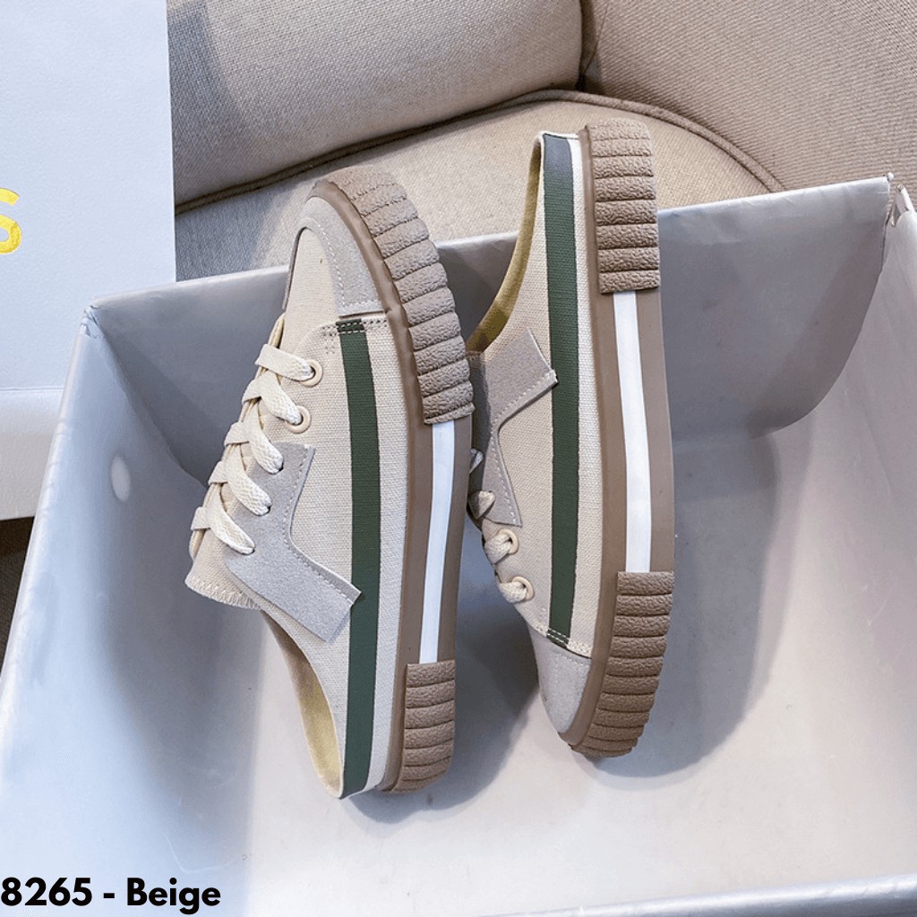 SEPATU SLOP WANITA CANVAS NYAMAN PRAKTIS MODEL KEKINIAN UNIK LUCU IMPORT #8265