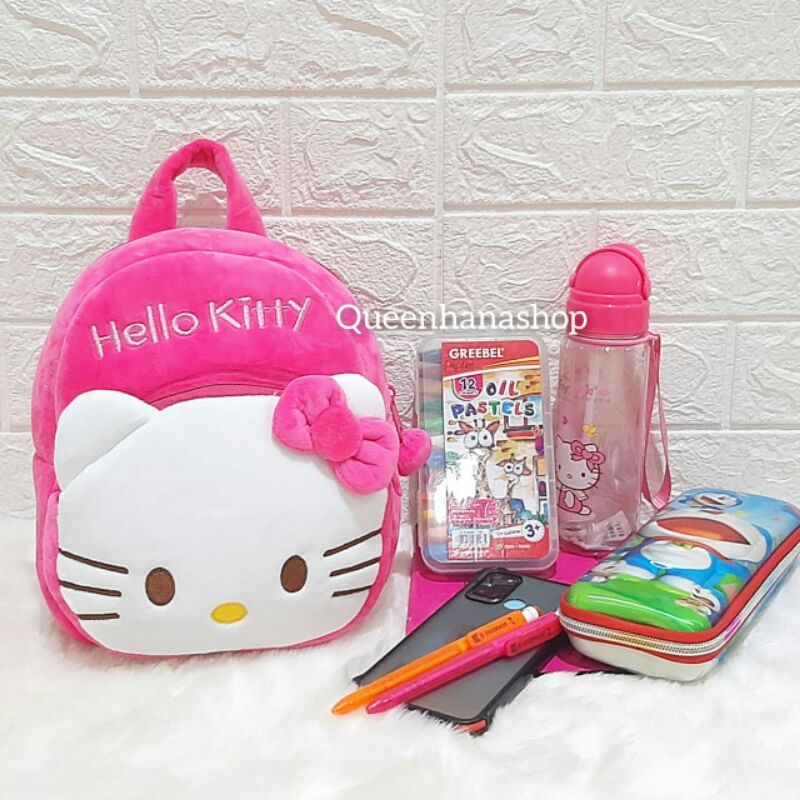 Bagpack Boneka Anak Cute Kitty Tas Ransel Anak Depan Resleting M