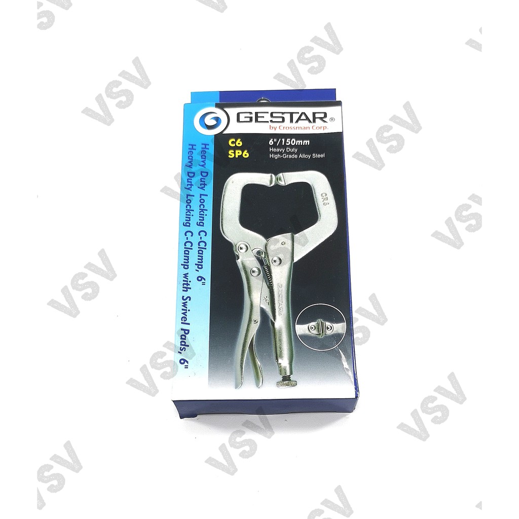 Gestar HD Locking C Clamp 6&quot; Plier Tang buaya 6inch Vise Grip 994-266