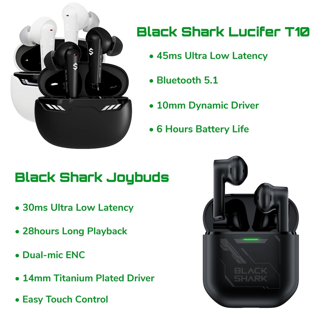Black Shark Lucifer T1 / T2 / T4 / T6 / T10 / Joybuds TWS Gaming Earbuds