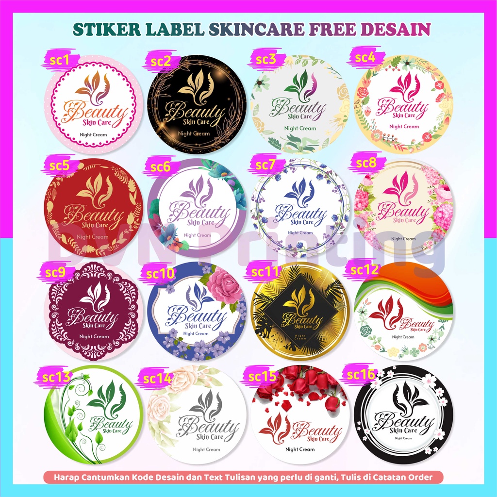 

Cetak Stiker Label Skin care & Label Produk Lainnya Anti Air A3+ Sudah di Cutting