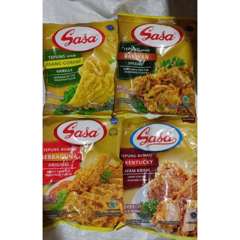 

Sasa Tepung Bumbu Serbaguna Original / ala Kentucky / Bakwan / Pisang Goreng Vanilla 200~250gr