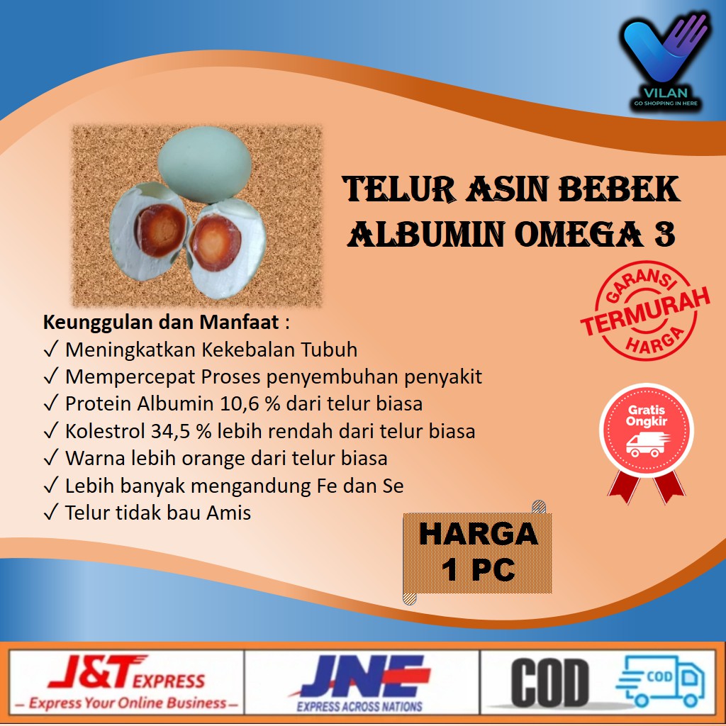 

Telur Bebek Asin Masir Albumin Omega 3 Telor Asin Masir Telur Bebek Organik 1 Butir Banyak Khasiat