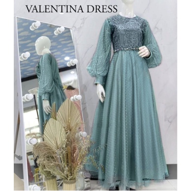 Baju Pesta Wanita Muslim Kondangan Brukat Mewah Elegan Gaun Muslimah Terbaru 2022 2023 Maxy Valentin