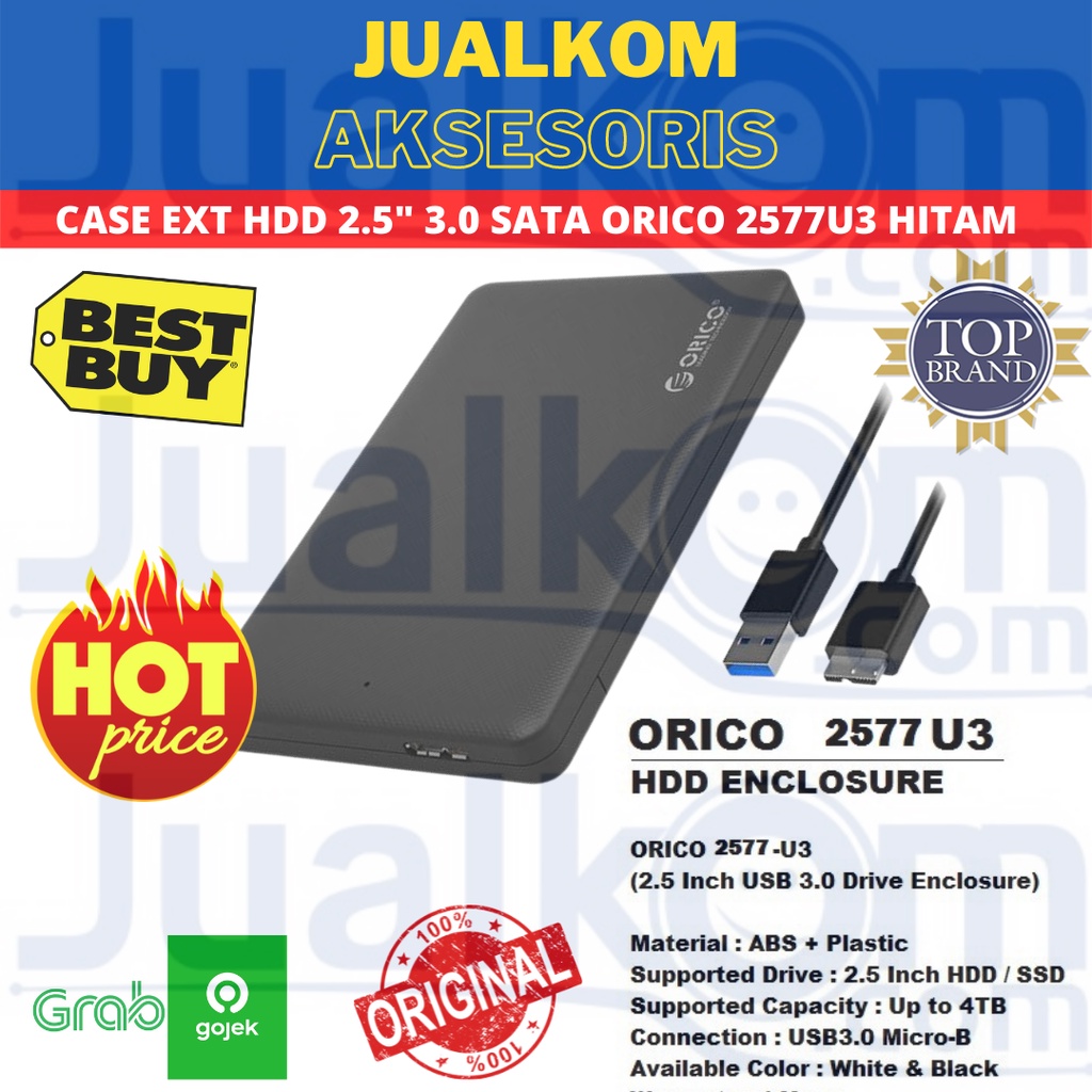 CASE EXT HDD 2.5&quot; 3.0 SATA ORICO 2577U3 HITAM