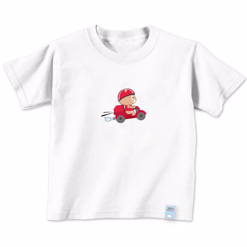 Kaos Anak Baju Oblong Anak Unisex Cwo/Cwe Baju Anak Gambar Free Speed Usia 2-10 tahun