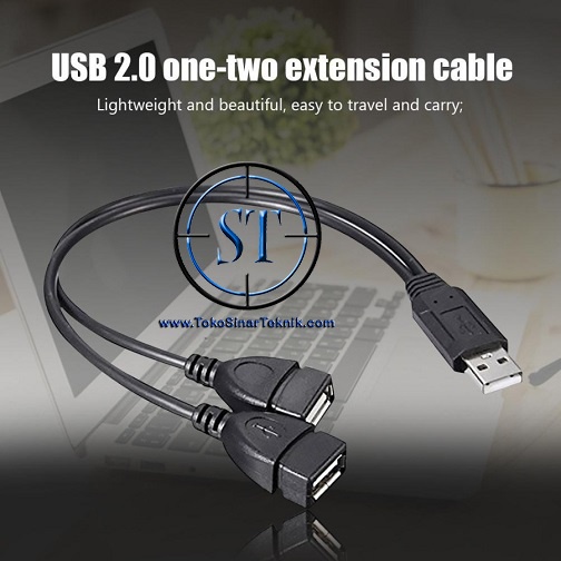 USB 2.0 A Male to 2 Dual USB Female Jack Y Splitter Cord Extension Power Cable Charging Adapter Cable USB To 2 Male / 2 Female