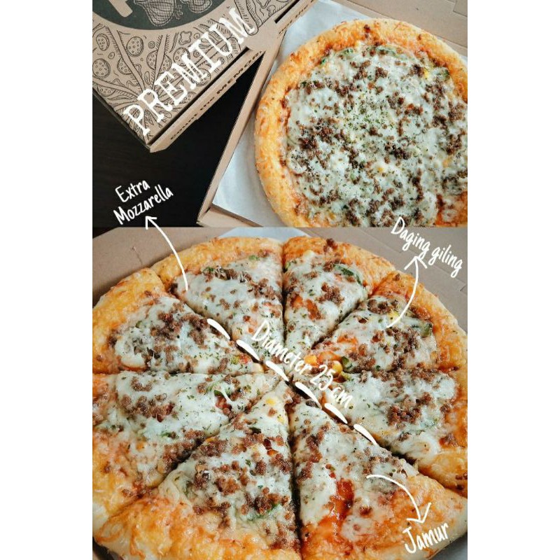 

PREMIUM PIZZA ( ISI DAGING ASLI) DM 25CM