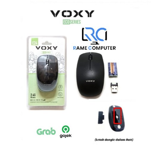 MOUSE WIRELESS VOXY E24 bonus baterai HARGA TERMURAH