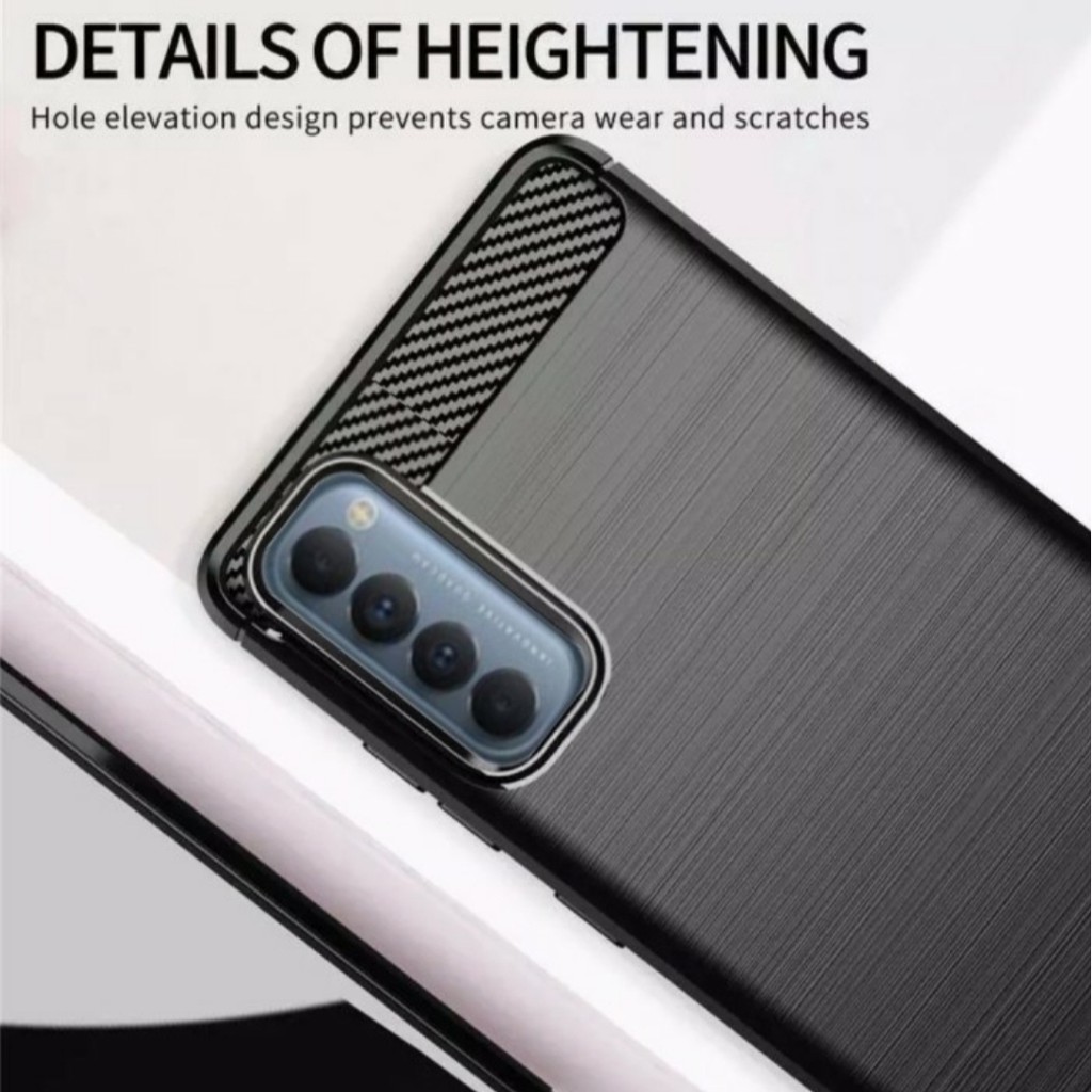 Silicone Carbon Fiber OPPO RENO 4 PRO RENO 4 case cover casing