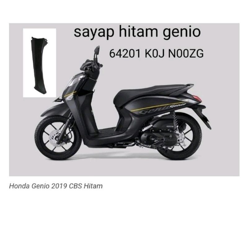 Sayap Depan Genio Abu Abu Metalik Atau Hitam Metalik Keabu abuan 64201K0JN00ZG Ori Asli Honda AHM