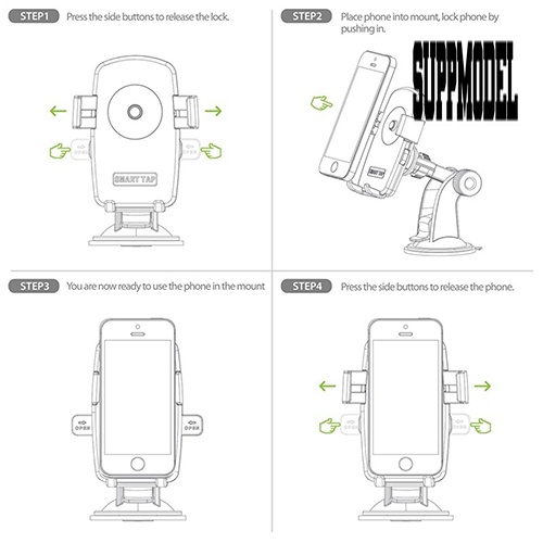 Holder Handphone Warna Hitam Untuk Dashboard Mobil