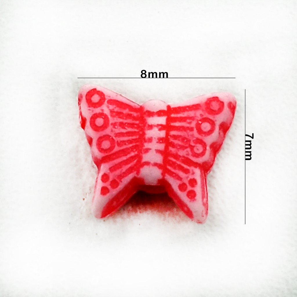 Manik Manik Bentuk Kupu Kupu Kecil Mainan Edukasi Meronce