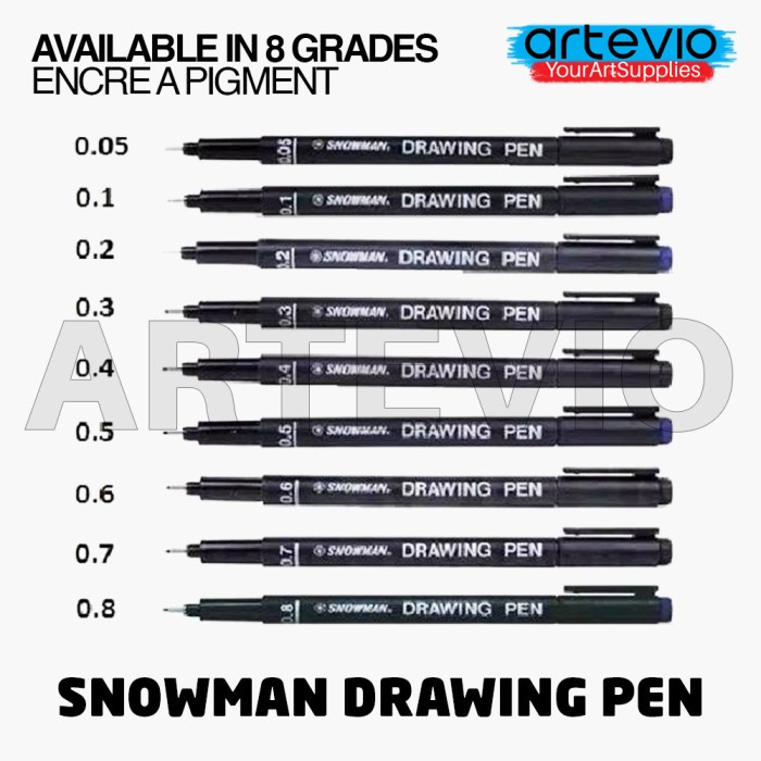 

Pendrawing- Drawing Pen Snowman / Spidol Gambar / Snowman Ft-700 - 0.05 -Drawing-Pen.
