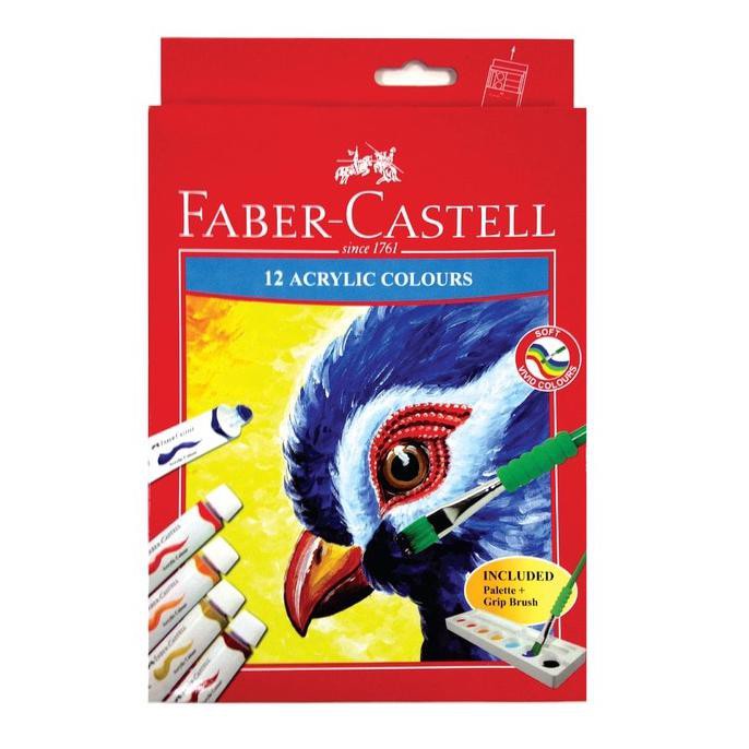 

Stok Baru! Faber Castell Cat Arcylic Tube 12Ml -12Colour Termurah
