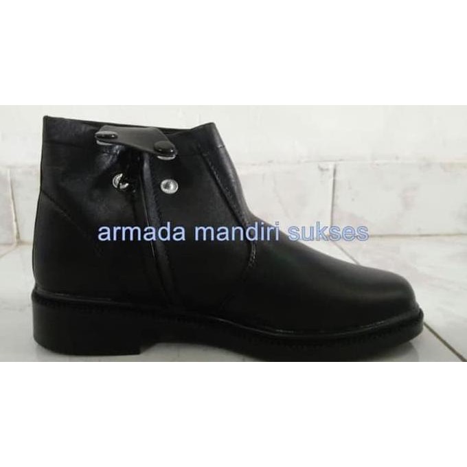 PROMO PANTOFEL COWOK SEKOLAH● SEPATU PDH RESLETING DOF SEPATU PDH PRIA KULIT SLETING DOF - HITAM,