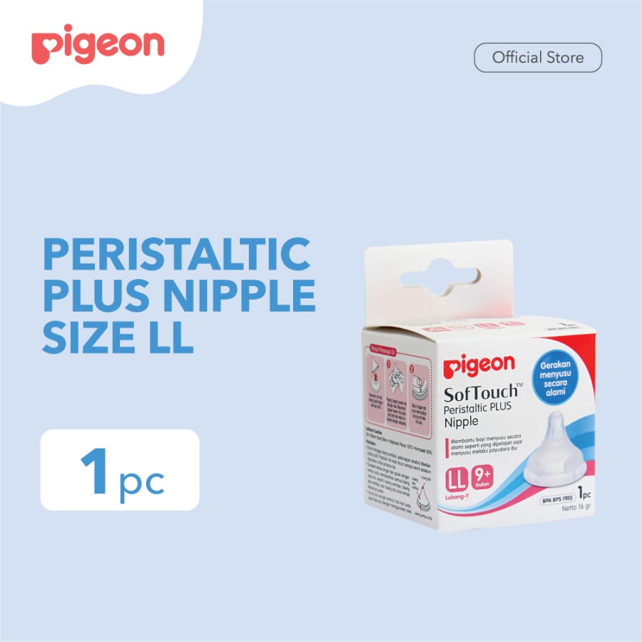 PIGEON Dot Peristaltic Plus Size LL Isi 1 Pcs | Dot Bayi | wide neck nipple