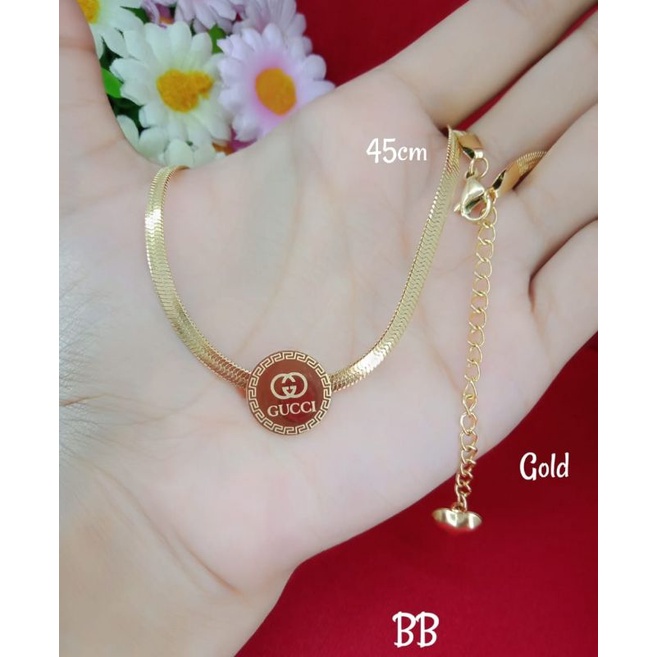 kalung emas muda kadar 50% perhiasan/kalung emas mudah motif belut gepeng emas muda kadar rendah