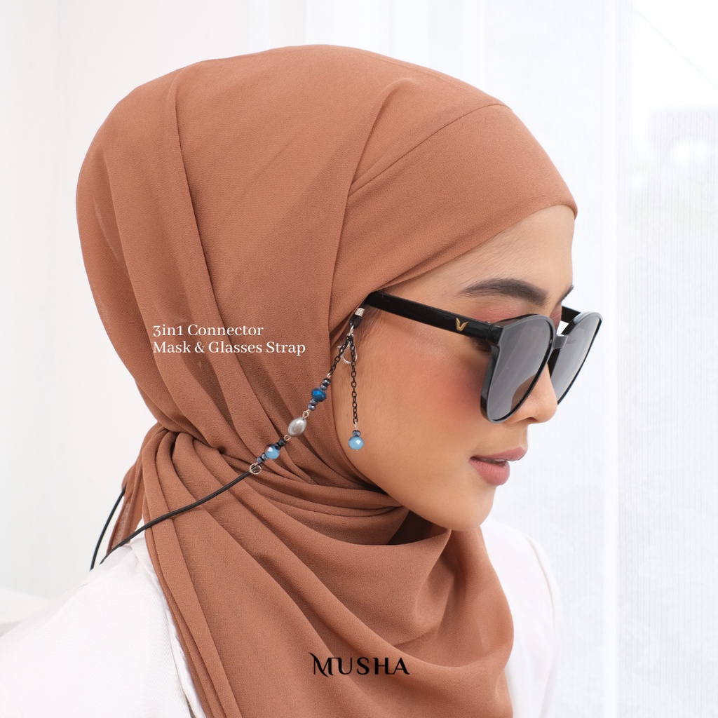 Musha 3in1 Strap Pearl Adjustable | Strap Masker / Tali Masker / Strap Mask