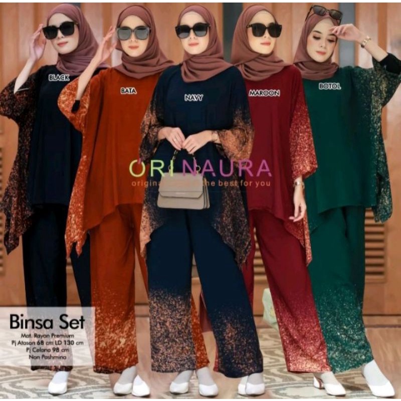 Jual Rena Set Waka Shibori Kantong Oneset Renata Cp Oversize Jumbo Setelan Rayon Saku Shopee