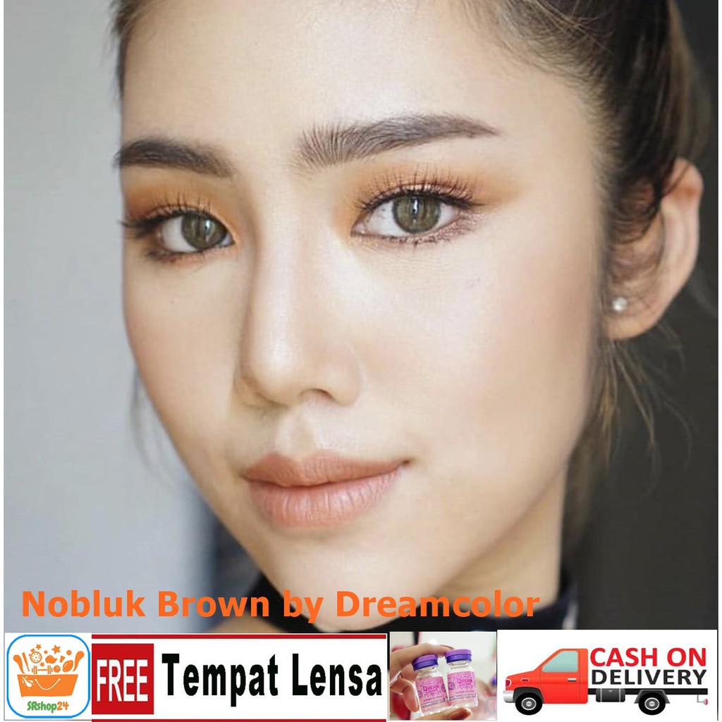 SOFTLENS NOBLUK BY DREAM COLOR COLOUR SOFLEN 14.5mm KEMASAN BOTOL - 1 PASANG GRATIS TEMPAT SOFLENS