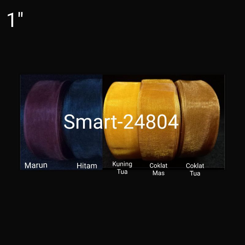 Pita Organdi Polos 1" per 2 Roll(2,5cm)