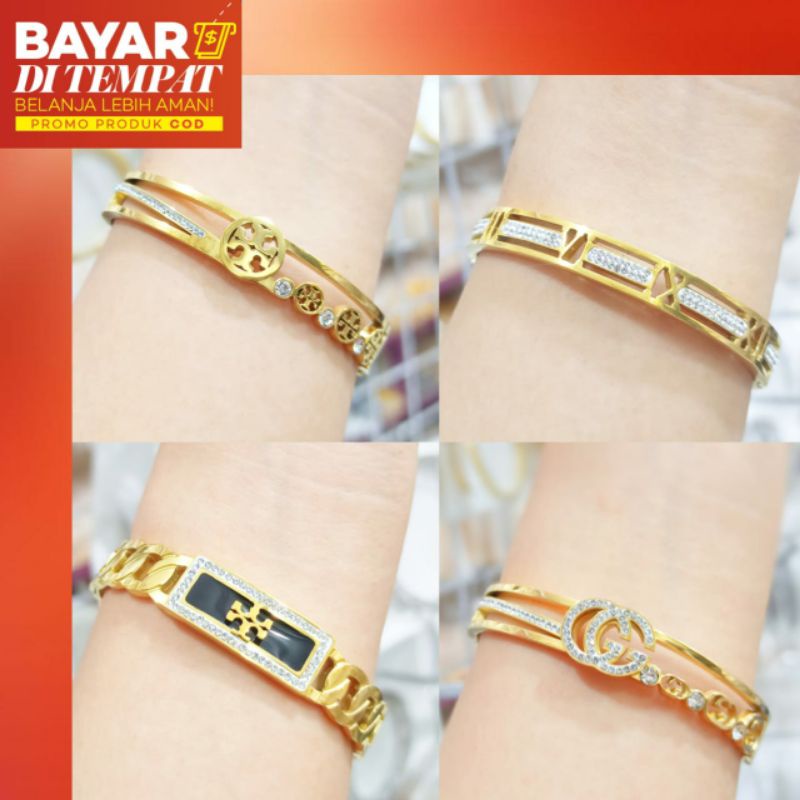 Gelang Bangkok Perhiasan emas Korea Anti karat&amp;Anti Luntur Gold branded