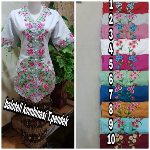 Kebaya bordir bunga 10