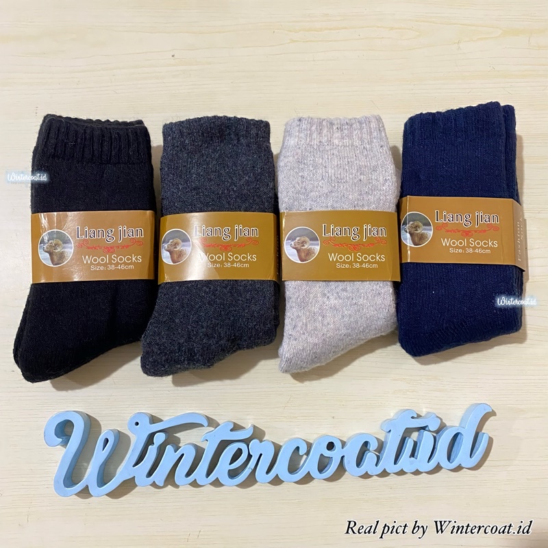 Kaos Kaki Wool Bulu Domba Import tebal hangat winter thermal socks musim dingin PRIA WANITA gunung