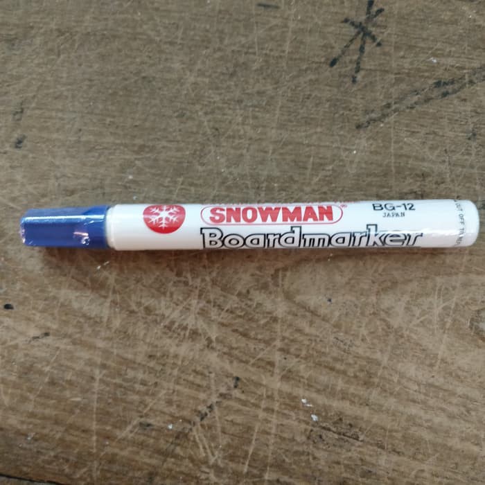 Spidol Papan Tulis Snowman BG-12 Marker Whiteboard White Board BG12 - Hitam Biru Merah