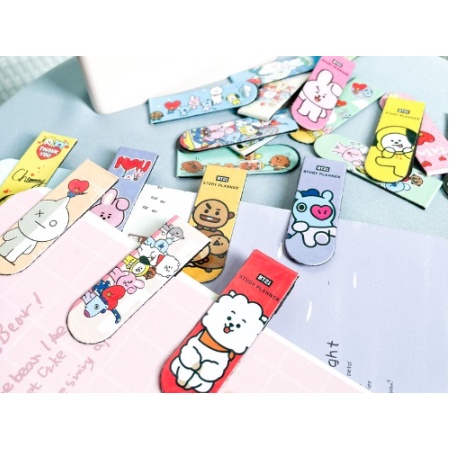 Pembatas buku klip magnet karakter lucu