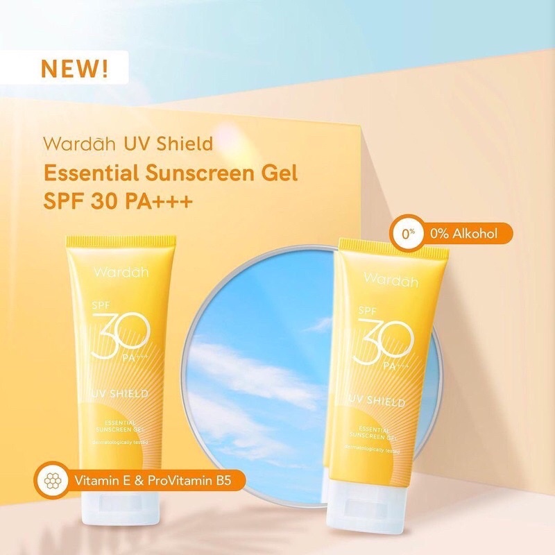 sunblok wardah uv shield essential sunscreen gel SPF 30