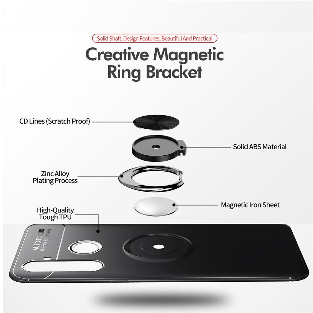 Soft Case Autofocus Magnetic Ring Case for Oppo Realme 6 Pro Invisible Case Auto Focus iRing - Hitam