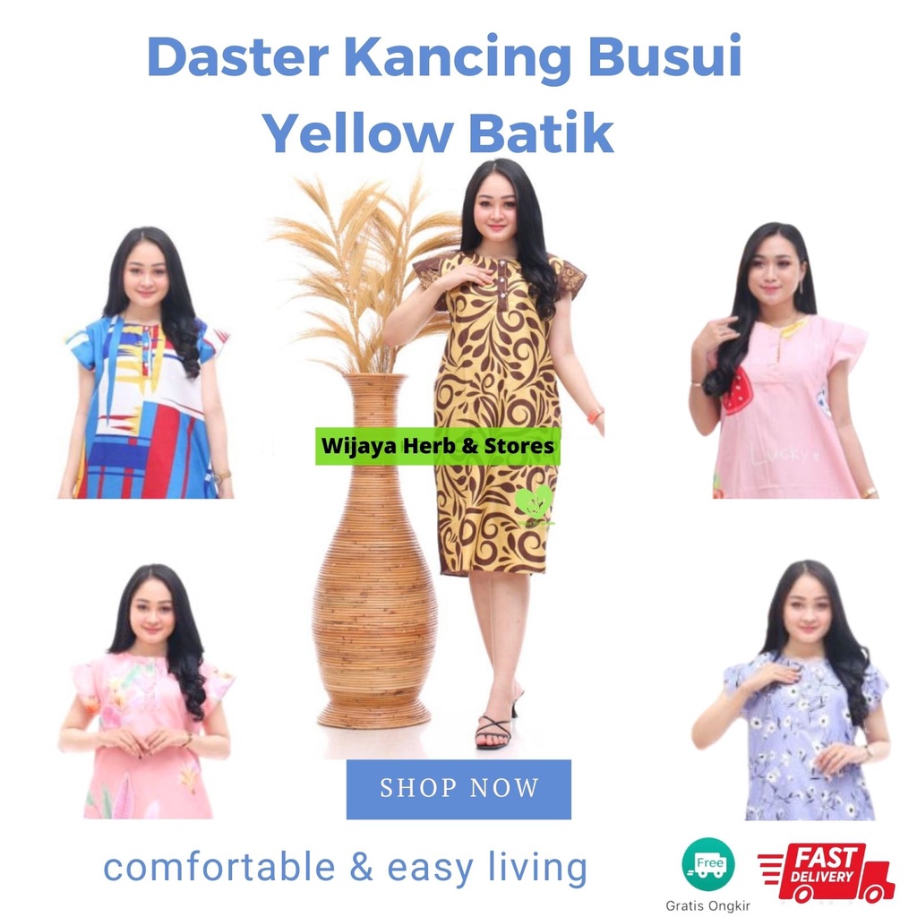 Daster Kekinian Busui Dewasa Motif Cantik  - Baju Tidur Wanita - Adem &amp; Tidak Luntur