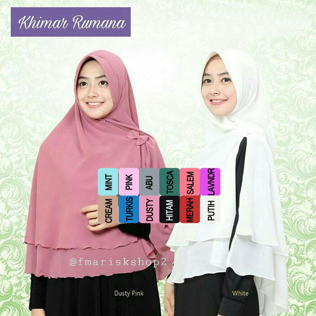 Hijab Instan Murah Rumana Aisyah Khimar / Pashmina
